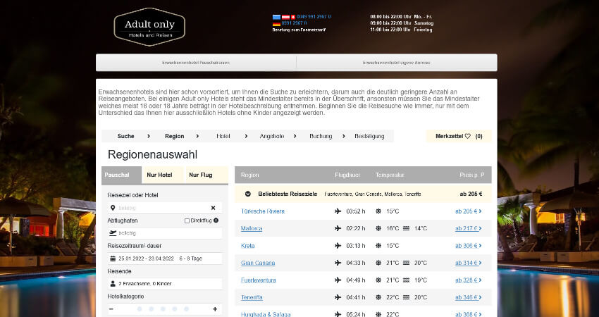Screen der Webseite erwachsenenhotel-finden.de.